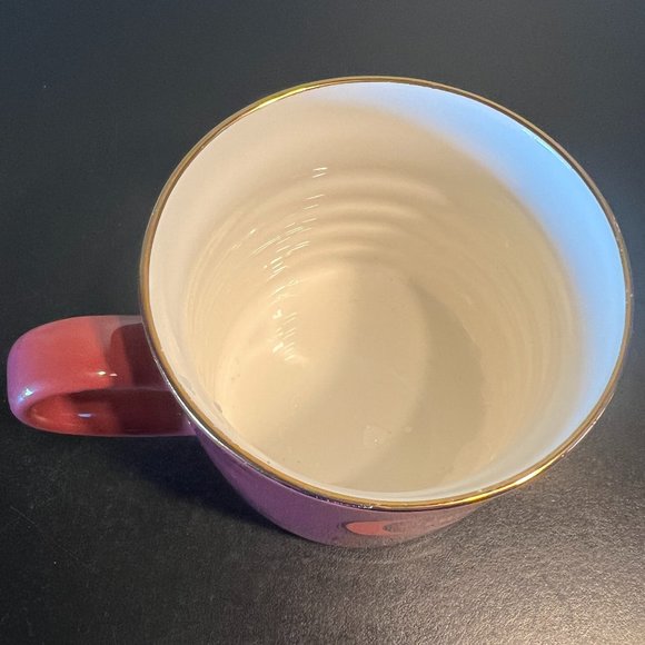 Opalhouse Letter "S" Monogram Initial Stoneware Mug Rich Maroon w/ Metallic Gold - Picture 4 of 7